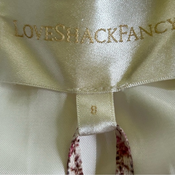 NWT LoveShackFancy Linen Lumine Blue Blazer Jacket Sz 8 AUTHENTIC CLASSIC BOWS - Picture 5 of 12